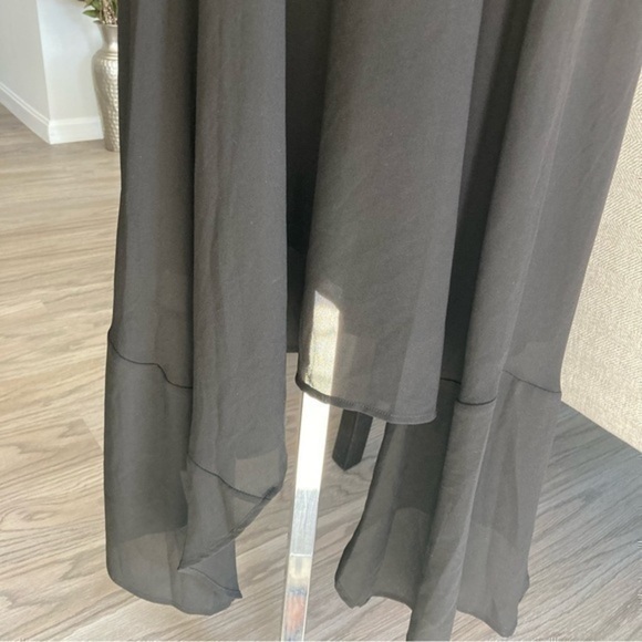 💋NWT Michael kors sharkbite hem maxi black cocktail dress 👗 6 - Picture 12 of 16